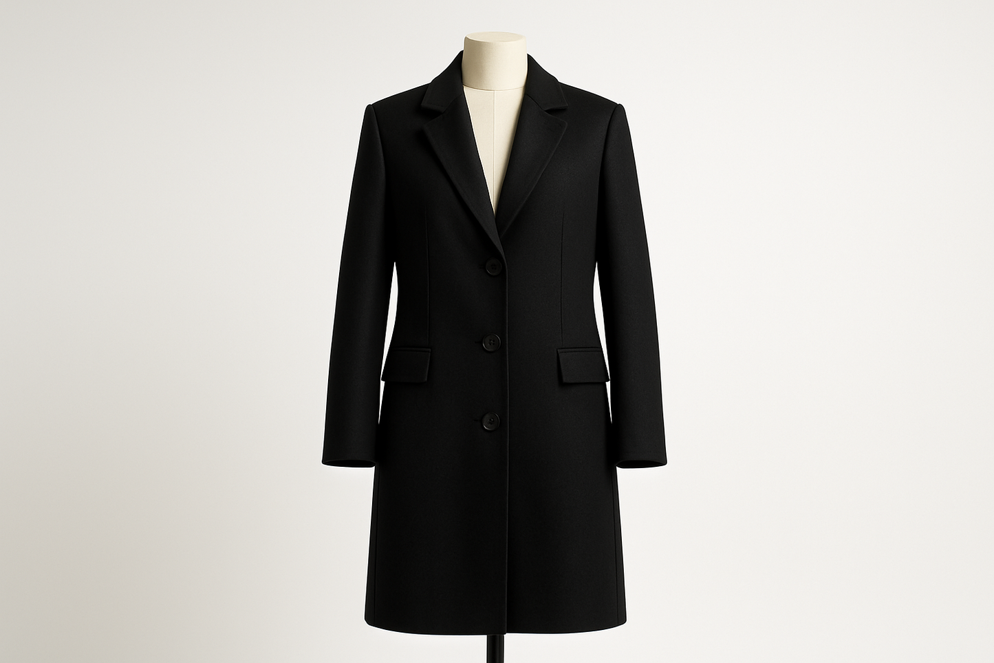 Black coat front
