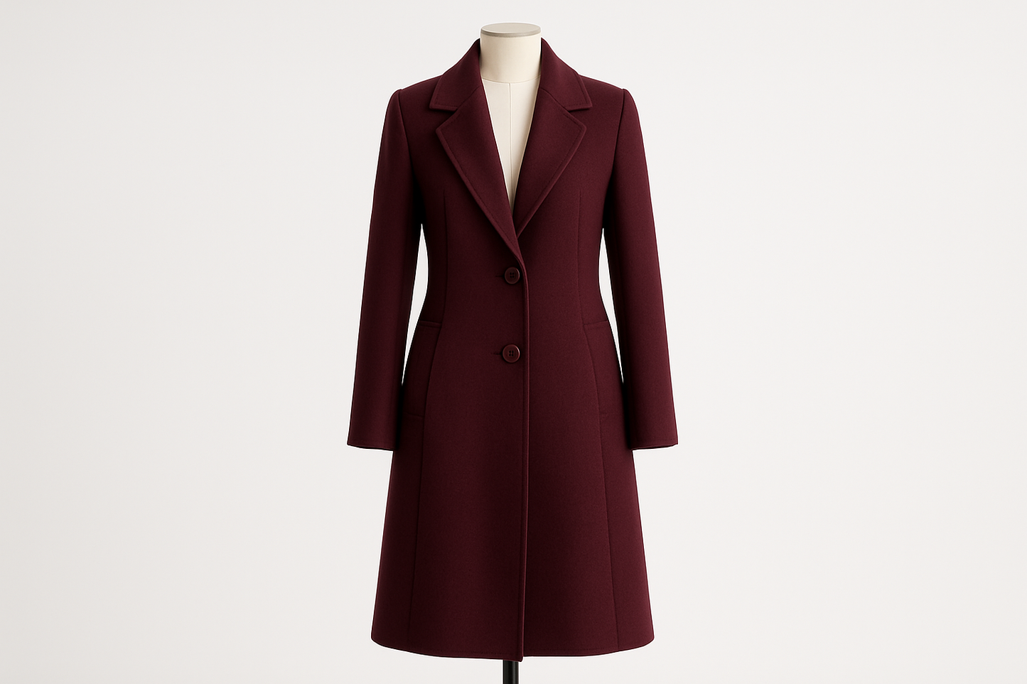 Burgundy coat