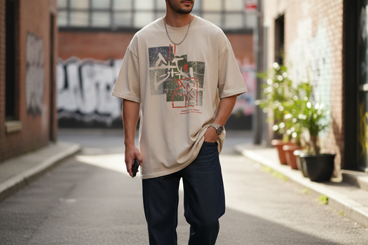 White Oversized Graphic Tee