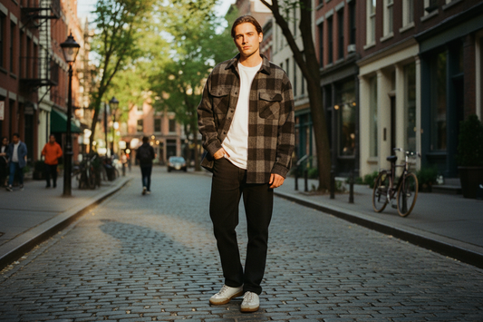 Blue Black Flannel Shirt