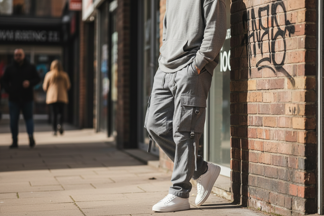 Grey Cargo Pants