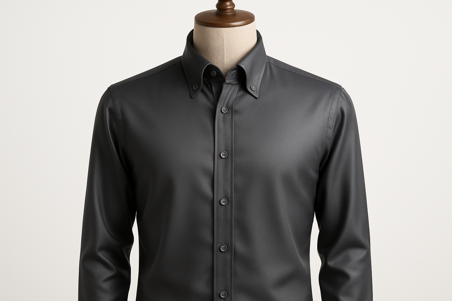 Charcoal grey silk shirt
