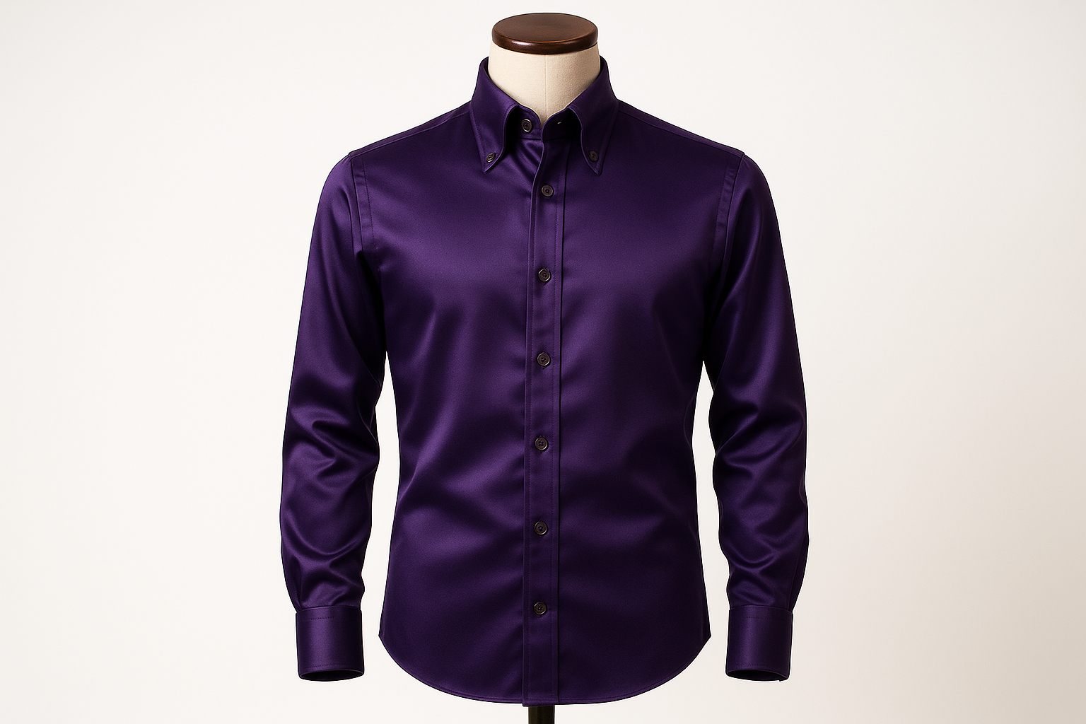 Deep purple silk shirt
