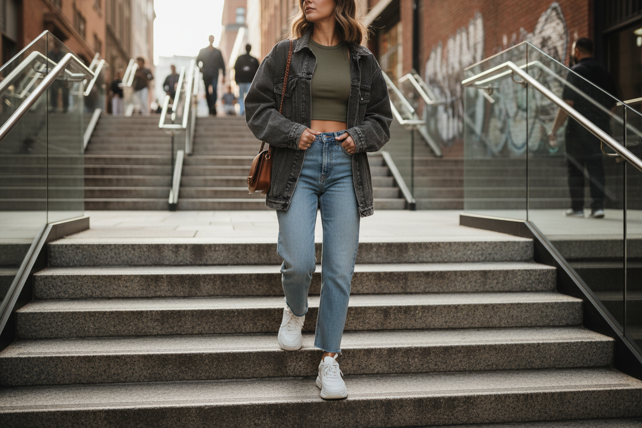 Olive Green Cropped Tank Top