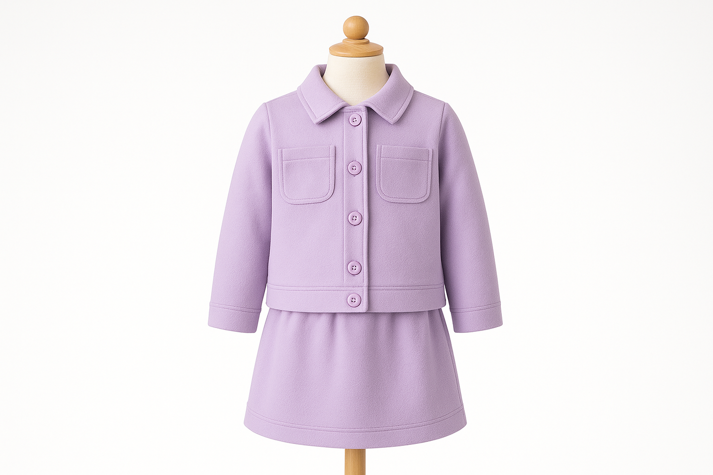 Lavender jacket and skirt set