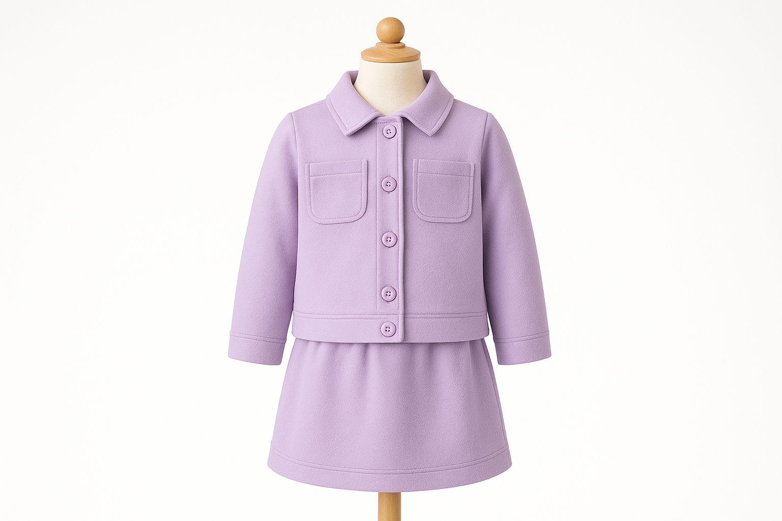 Lavender jacket and skirt set