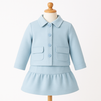Light blue jacket and skirt set