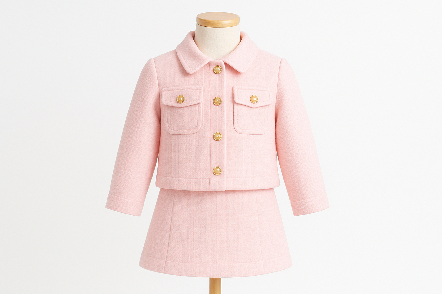 Light pink jacket and skirt set